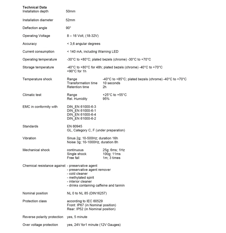 VDO SWITZERLAND MARINE 12V VOLTMETER WHITE - Image 2 of 4