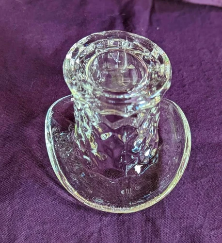 Vintage Fostoria American Top Hat Flower Vase Toothpick Holder Large Size