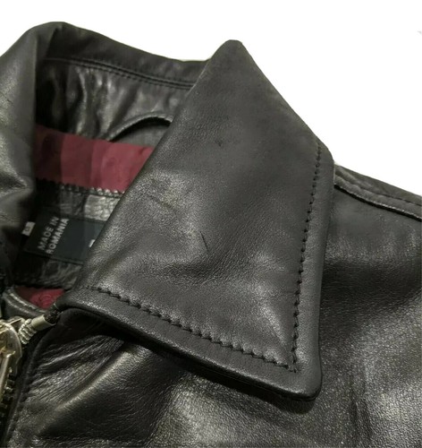 Dsquared2 Mens Pure Pelle Leather Biker Jacket Bomber IT 46 UK 36 RRP £1875 - Picture 9 of 12