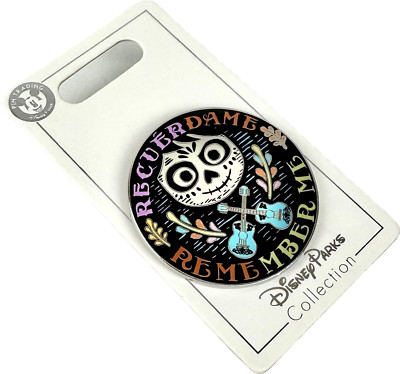 Disney Parks Silver Blue Guitars Heart Nose Pixar Coco Miguel Remember Me Pin