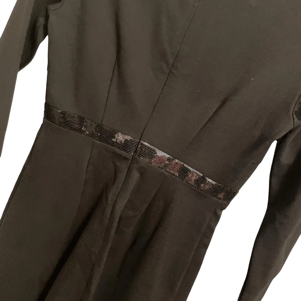 Abito Kate Spade NY nero fiocco vita ponte manica lunga taglia XS