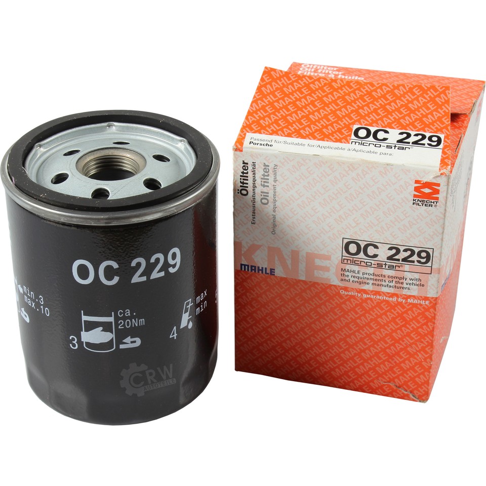 OC 229 MAHLE 72567877 Ölfilter M20x1,5, Anschraubfilter PORSCHE 911 | Jetzt Bestellen