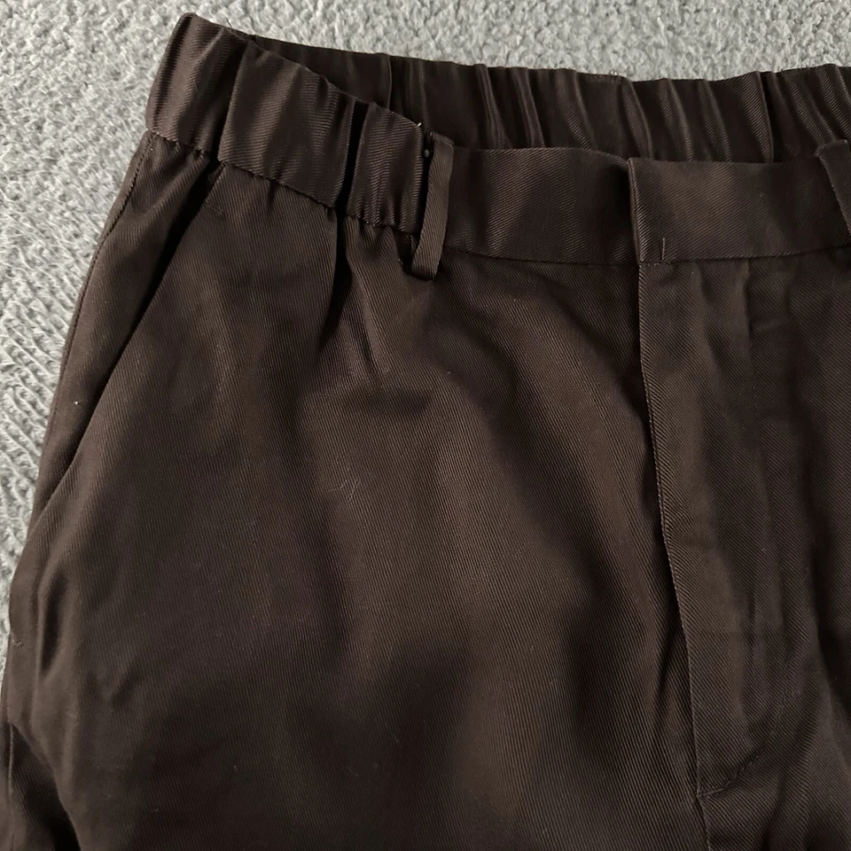 H&M Mens Pants Brown Size 31 Regular Fit Dress Pant Elastic Waist Lyocell - Image 3 of 4
