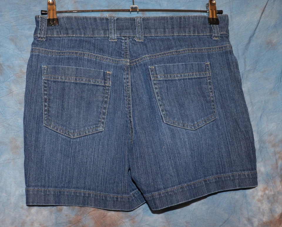 Pantalones Cortos Mujer Denim Prefaded Merona Fit 1 Frente Plano Talla 2 Muy Bueno Foto 3 de 3