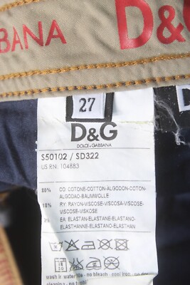 DOLCE & GABBANA Jeans Women's W27 Regular Fit Zip Fly Fade Effect