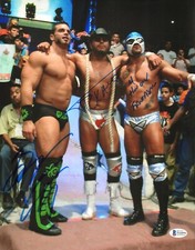 El Hijo del Fantasma Brian Cage Texano Jr Signed 11x14 Photo BAS COA AEW AAA NXT