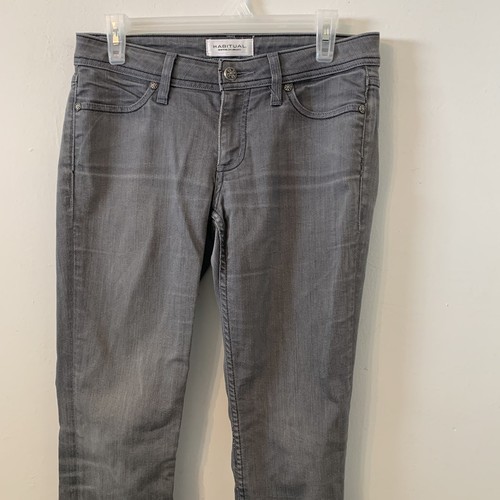 Habitual Graphite Gray Skinny Jeans Size 28 Mid Rise Pockets Casual Made In USA! - Picture 3 of 11