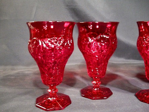 McKee Rock Crystal Red Iced Tea Glasses 12oz. Set of 6 - Picture 4 of 12