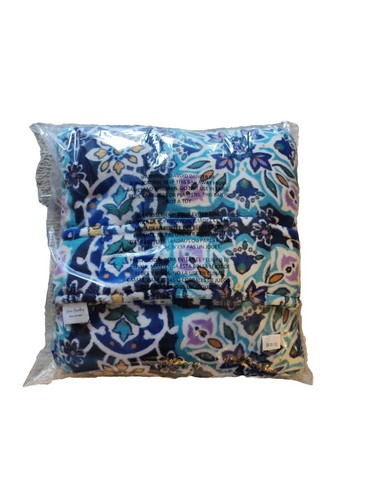 Vera Bradley LISBON MEDALLION COOL 60 by 45 Travel fleece pillow/blanket NWT