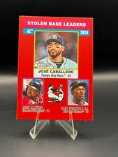AL Stolen Base Leaders | 2025 Topps Heritage | Red Border | #198