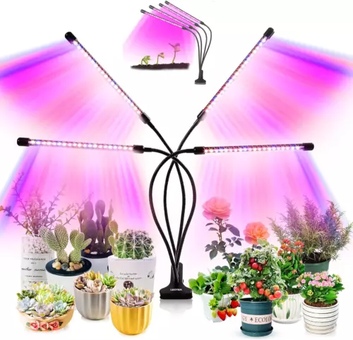 4 Heads LED Grow Light Plant Growing Lamp Light for Indoor Plants Full Spectrum - Picture 1 of 14