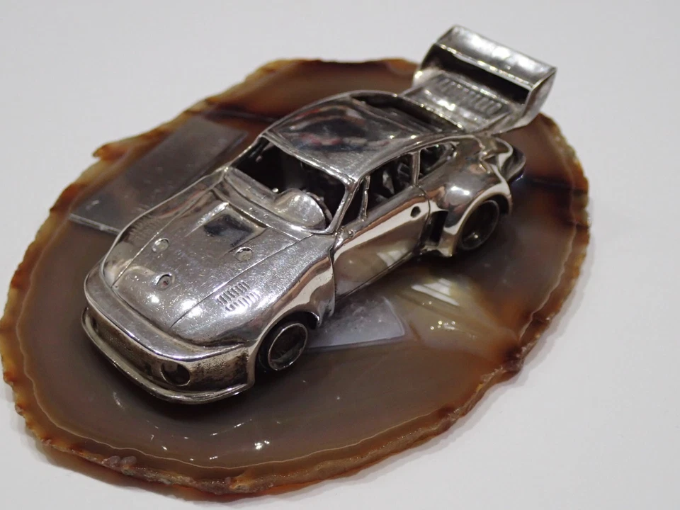 PORSCHE 935 TURBO 1976 MICHELE CONTI IN ARGENTO EDIZIONE LIMITATA SCALA 1:43 (S) - Immagine 3 di 4