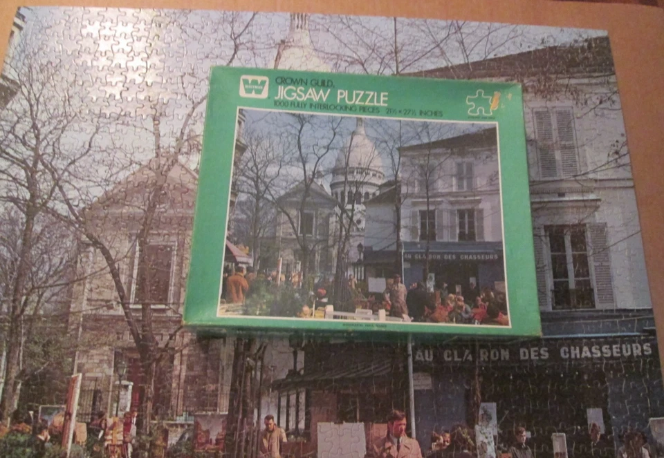 Montmartre, Paris France🐭🐭1000 Pc. Complete🐭Jigsaw Puzzle Crown Guild - Image 2 of 4