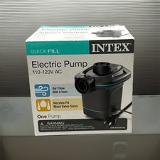Intex Electric Air Pump Portable Quick-Fill for Air Mattresses 120v Ac Powered