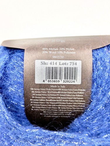 Rowan Selects Patina DK Mohair & Merino 50 g 250 m Sapphire 414 - Lot of 4 - Picture 5 of 5