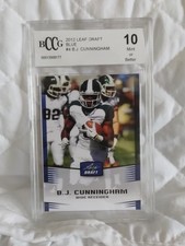 2012 Leaf Draft - B.J. Cunningham #4 Blue (RC) Rookie BCCG 10