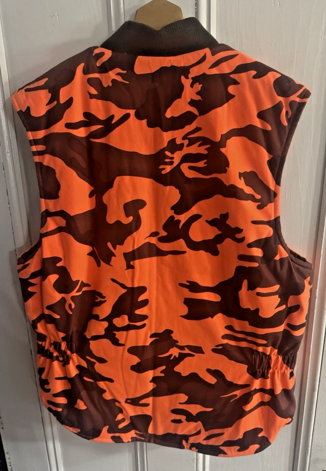 Walls Outdoor Wear Blaze Orange Camo Insulated Hunting Vest Men’s M Regular - Image 2 of 4