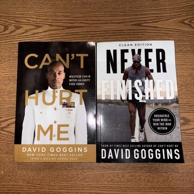 Can t Hurt Me + Never Finished by David Goggins   2 Book Set
