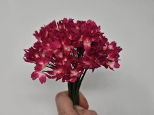 144 VTG Artificial Silk Forget Me Not Craft Millinery Flowers Wrapped Wire Stem