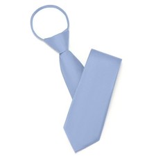 Pre Tied Adjustable Zipper Ties for Men 3.15" Womens Solid Color Sky Blue