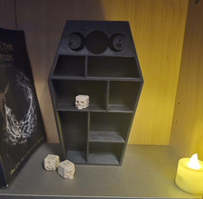 Small  Free Standing Coffin shelf for Crystals or Mini funko pops unique gift