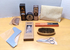 Beard Grooming Kit - Comb, Brush, Shapers, Beard Wash, Oil, Balm , More - NEW