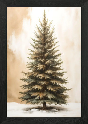 Winter Kiefer gerahmtes Wandbild Poster Leinwanddruck Bild