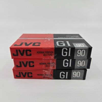 JVC GI-90 Minute Fidelity BLANK Audio Cassette Tapes New Sealed LOT of 3