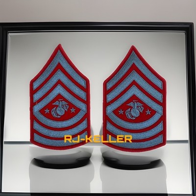 USMC Sergeant Major of The Marine Corps E-9 Jacket Rank Chevron Patch Insignia