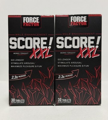 Lot Of 2 Force Factor Score XXL Male Enhancement Supplement 30 Each (60 Total)