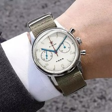 Seagull 1963 Quartz Sapphire Chronograph Watch 40mm Waterproof