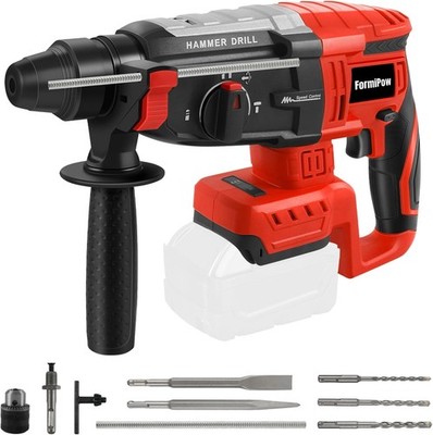 Powerful Cordless Rotary Hammer Drill 4 Modes 3J 360 Handle