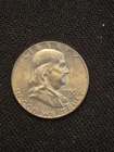 Vintage Silver 1959 Ben Franklin Half Dollar Coin.