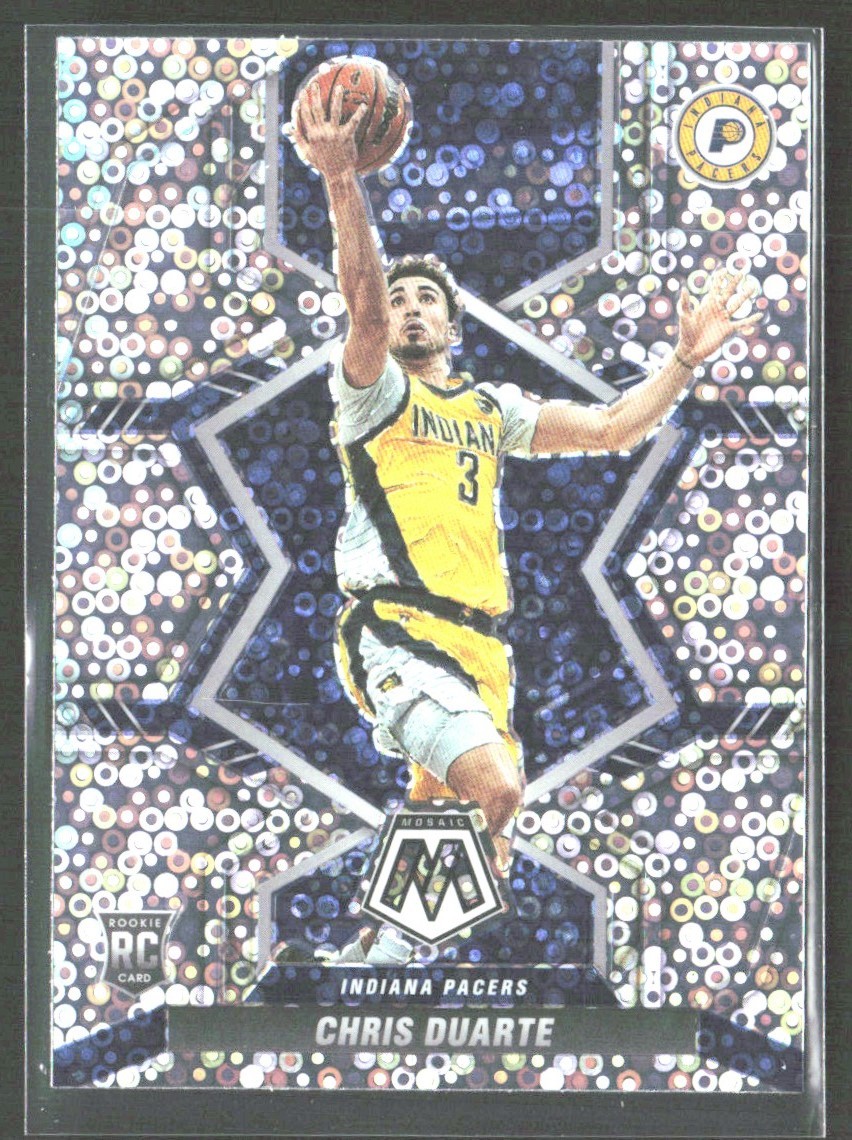 Chris Duarte 2021-22 Panini Mosaic Fast Break Prizm RC #217 Indiana Pacers