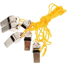 6 Pcs Sports Whistle Whistles for Adults with Lanyard Metal Outdoor