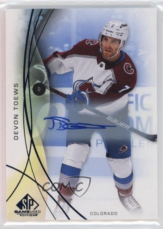 2024-25 Upper Deck SP Game Used Edition Blue Auto Devon Toews #113 Auto 1m2e