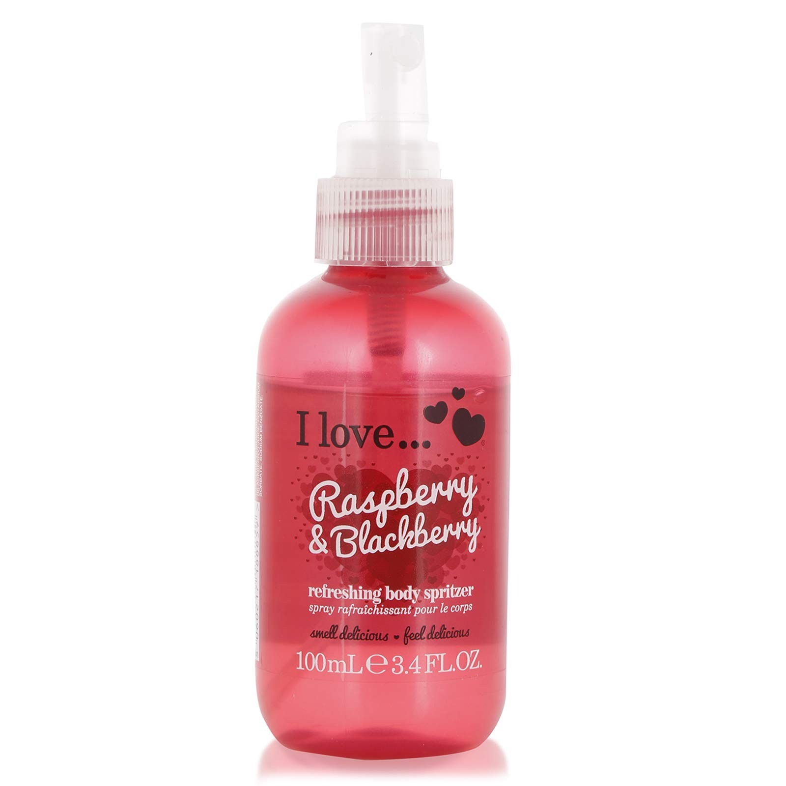 I LOVE Raspberry & Blackberry Body Spritzer 100ml Natural Fruit Extract Spray