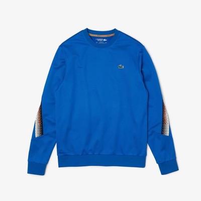 Herren Lacoste Sweatshirt Blau Pullover Oberteil mit Logo - Größe XXL