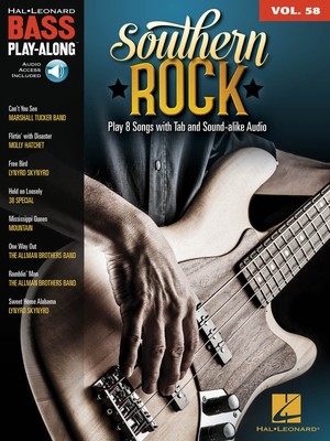 Southern Rock Bass Play-Along Vol 58 Bass Guitar Tab Sheet Music Song Book Audio