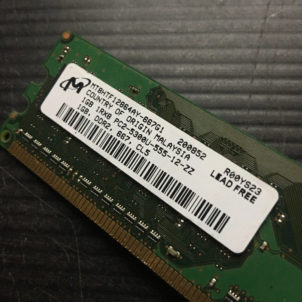 Micron Crucial 1GB 240-PIN DIM DDR2 PC2-5300U-555-12-ZZ Desktop Memory RAM - Image 3 of 3