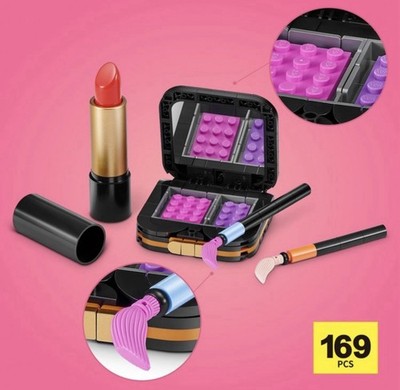    New! ZURU Max BEAUTY Building Bricks~ Sealed. 169 pcs LIPSTICK & EYE SHADOW