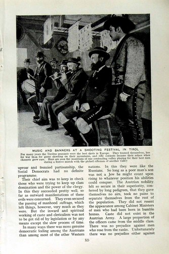 Old Vintage Print C1920 Music Banners Shooting Festival Tirol Musicians 20th