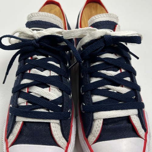 Converse All Star 567039F Red White & Blue Double Upper, Tongue & Laces Size 8 - Picture 9 of 13