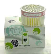 Scentsy Gray Mini Fan Diffuser Solo Portable USB Pod Pink Pineapple Sugar