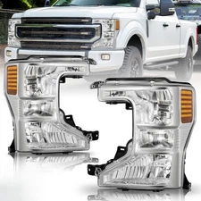 For 2020-2022 Ford F250 F350 SuperDuty Halogen Headlights Headlamps Left+Right