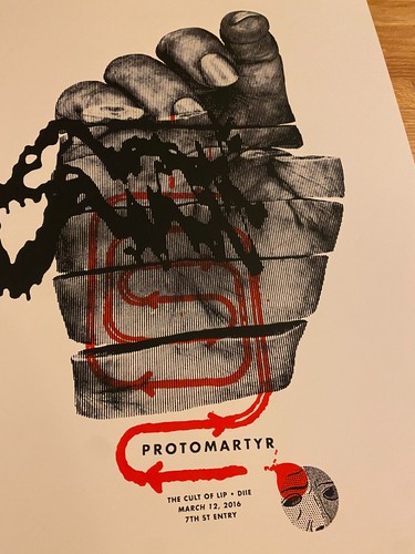 Aparato estético - Protomártir 7ª entrada 18x24 concierto póster medio tono collage - Imagen 6 de 12