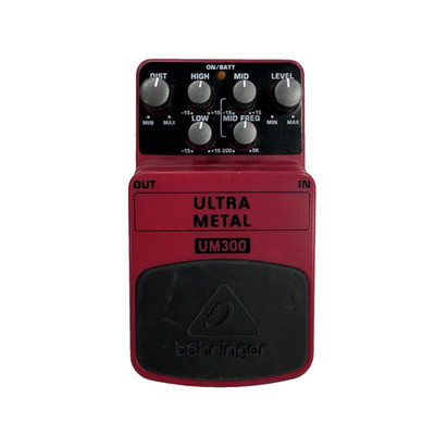 Behringer Ultra Metal UM300 Analog Distortion Pedal for Electric Guitar