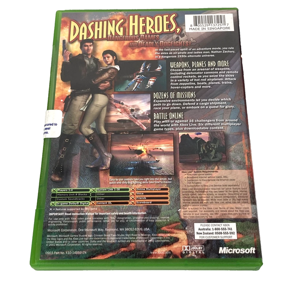 Crimson Skies High Road To Revenge Xbox Game (2002) New & Sticker Sealed Only - Image 2 of 4