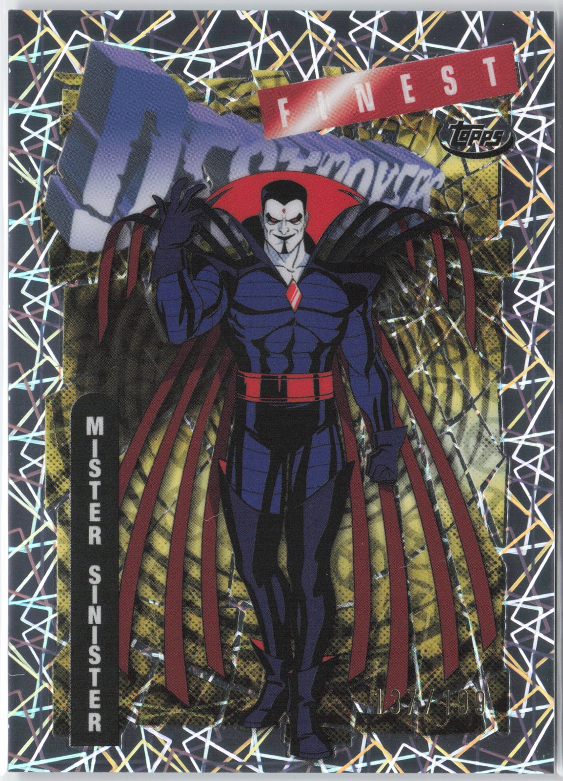 Mister Sinister 2025 Topps Finest X-Men '97 Laser Refractor #89
