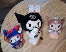 Kuromi Round 1 Plush and Key Chain Set new two more preowned plushies